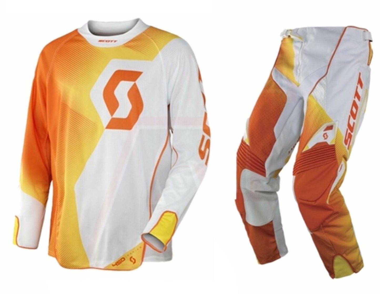 SCOTT RACING Adult Offroad Jersey - SALE - Size Mens Medium - White Orange Yellow