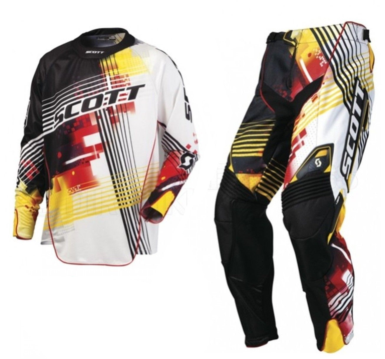 Scott Racing Adult Offroad Jersey - SALE - Size Mens Medium - Red Yellow Black White Orange