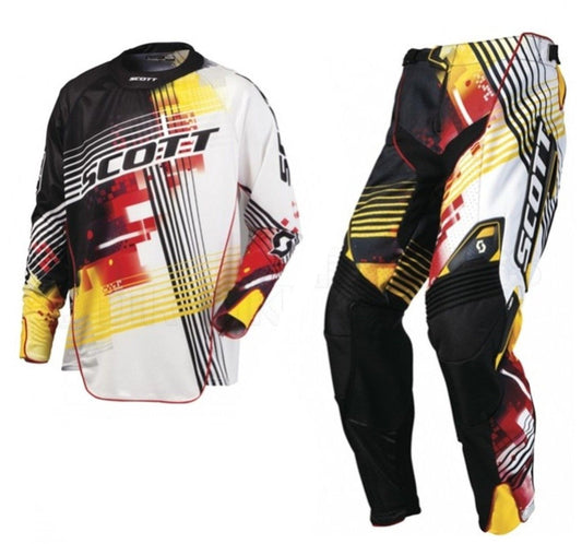 Scott Racing Adult Offroad Jersey - SALE - Size Mens Large - Red Yellow Black White Orange