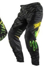 SHIFT RACING BMX MX offroad mens pants - SALE - Size 28" (boys 14/16) - Green Black Yellow