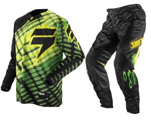 SHIFT RACING Adult Offroad Jersey - SALE -  Racing - Size Mens Large - Black Green Yellow