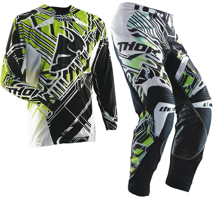 THOR RACING BMX MX offroad mens pants - SALE - Size 36" - Green Black White