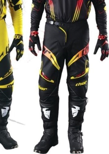 THOR RACING BMX MX offroad mens pants - SALE - Size 34" - Black Orange Red Yellow