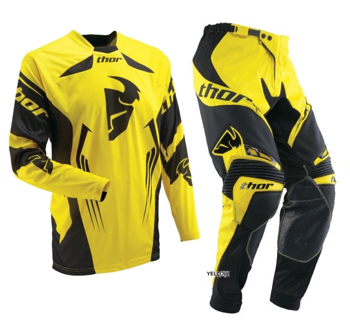 THOR RACING Adult Offroad Jersey - SALE - Size Mens Large - Yellow Black