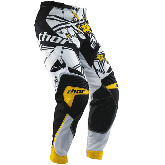 THOR ROCKSTAR RACING BMX MX offroad mens pants - SALE - Size 32" - Black White Yellow