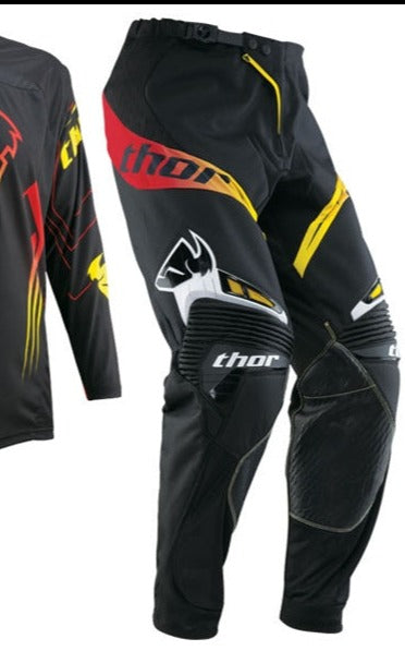 THOR RACING BMX MX offroad mens pants - SALE - Size 34" - Black Orange Red Yellow