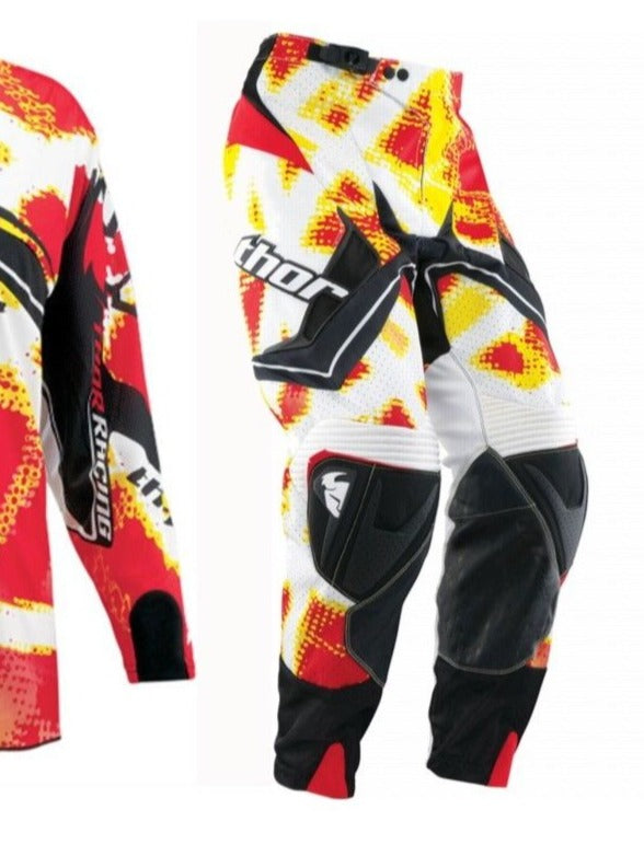 THOR RACING BMX MX offroad mens pants - SALE - Size 32" - Black Orange Yellow White