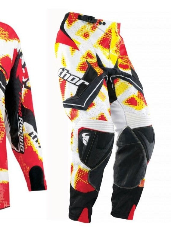 THOR RACING BMX MX offroad mens pants - SALE - Size 34" - Red Black Yellow