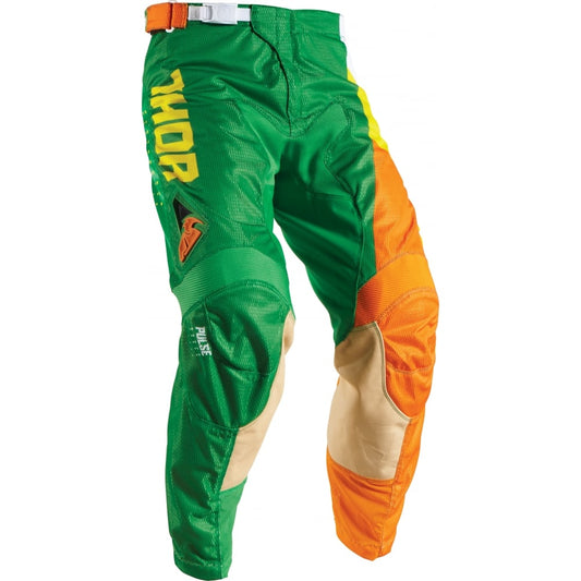 THOR RACING MX BMX pants youth kids boys girls green white orange Size 24" (8) SALE
