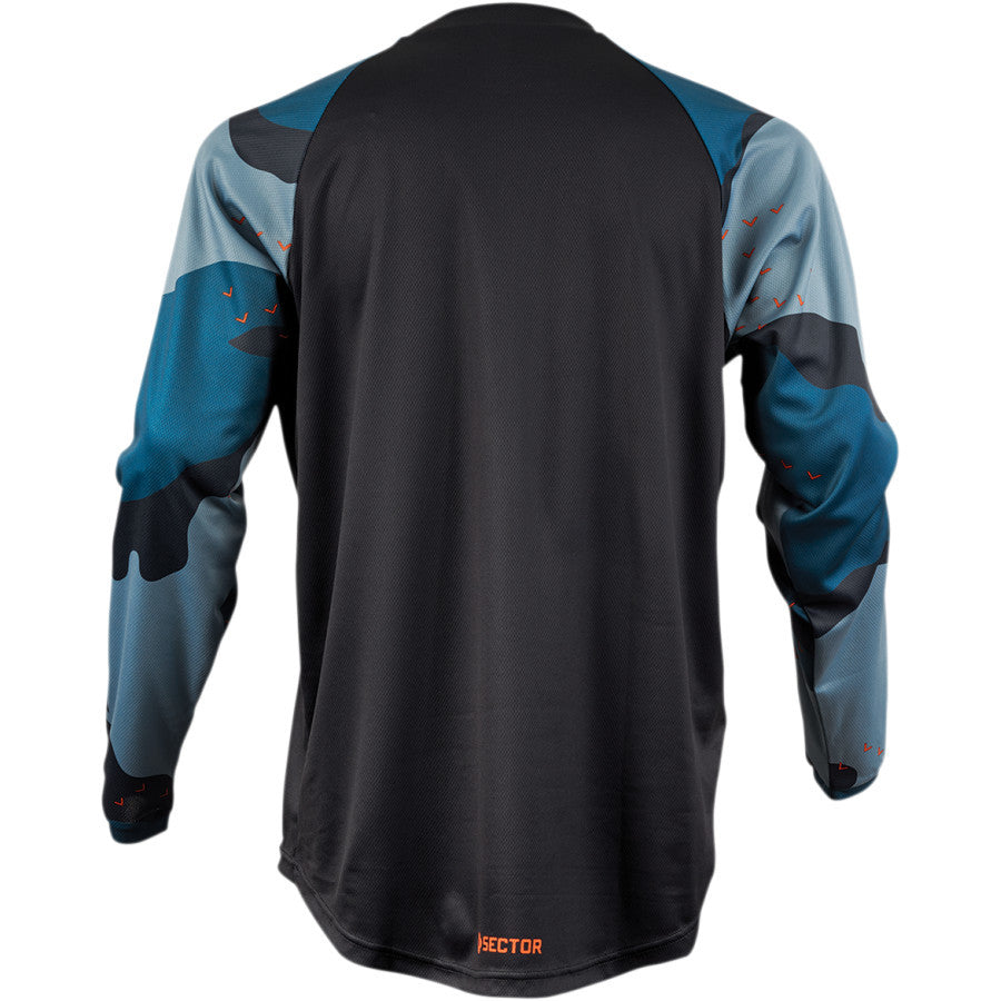 THOR RACING Adult Offroad Jersey - SALE - Size Mens Large - Blue red burnt orange black camo