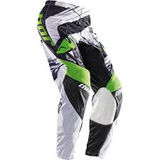 THOR RACING MX BMX pants youth kids boys girls green white black Size 26" (10) SALE