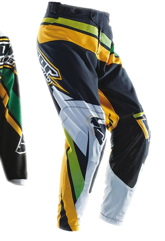 THOR RACING BMX MX offroad pants - SALE - Size 28" mens (boys 12/14/16) - Green White Black Yellow