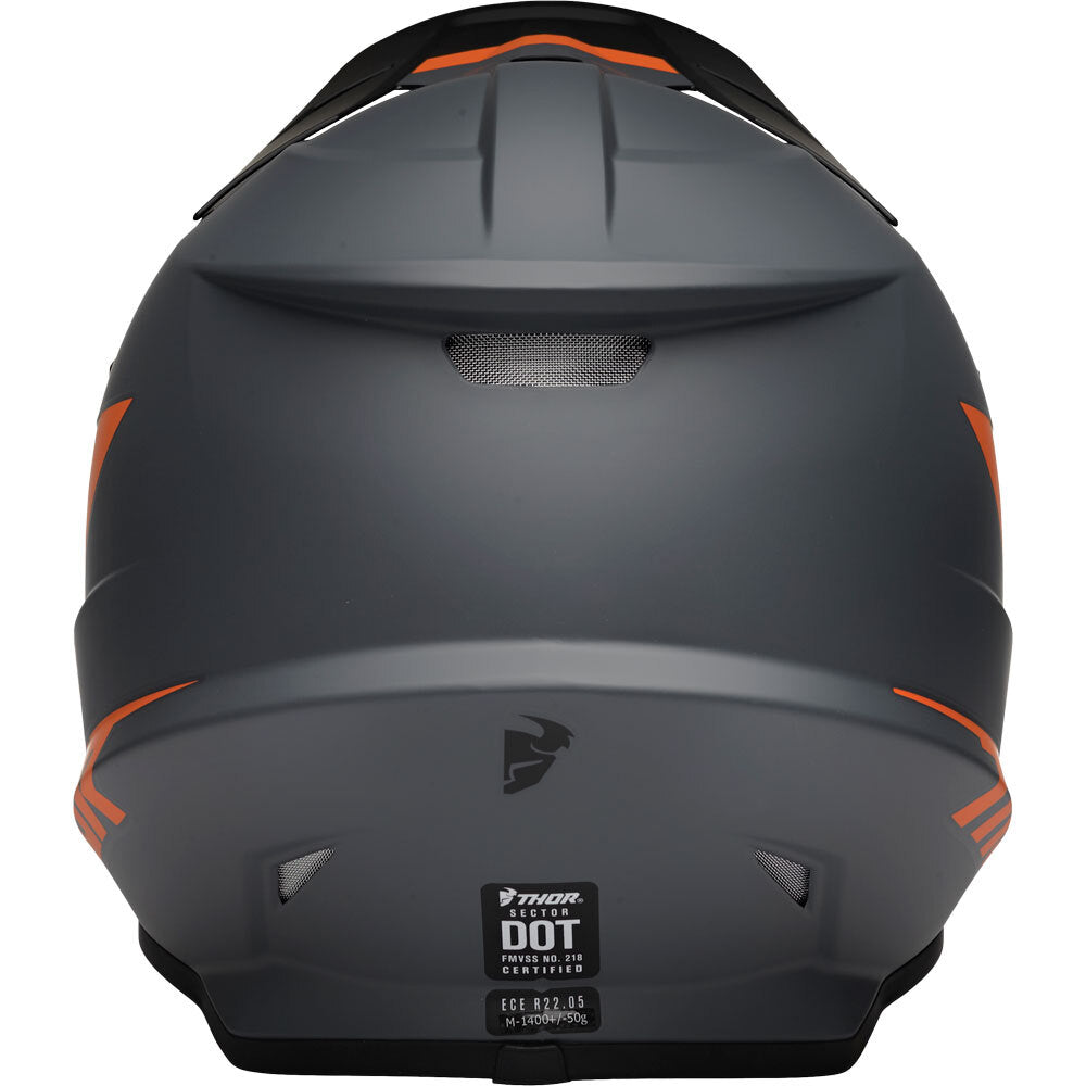 THOR adults mens womens offroad helmet - orange black Size XS 53-54cm