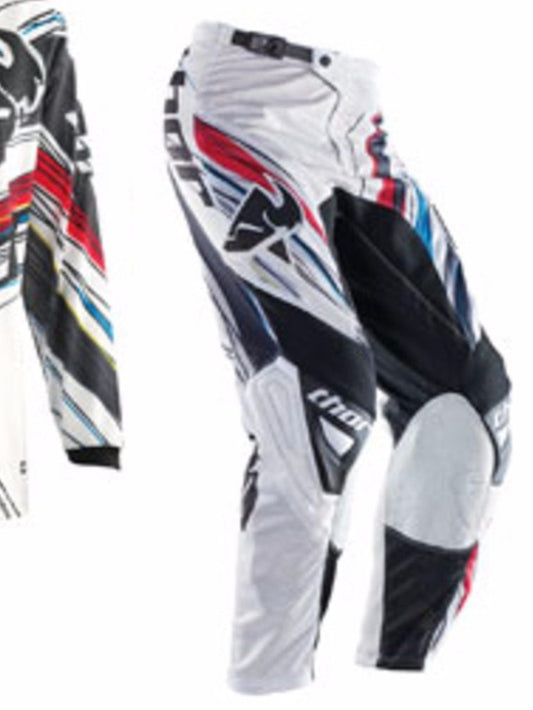 THOR RACING BMX MX offroad mens pants - SALE - Size 32" - Vented Red White Black