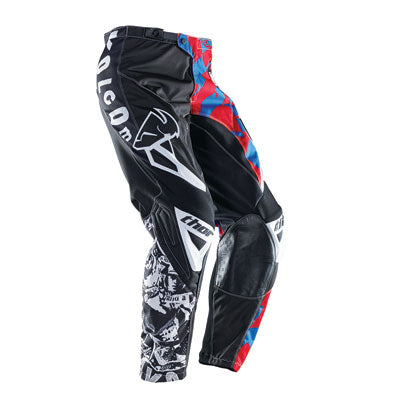 THOR VOLCOM RACING MX BMX pants blue red white black Size 28" mens (boys 12/14/16) (10) SALE