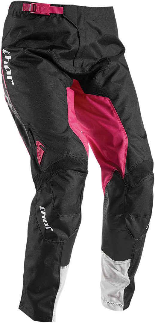 Pink Background Thor Racing THOR RACING BMX MX offroad womens pants - SALE - Size 3/4 - Black Mage ...